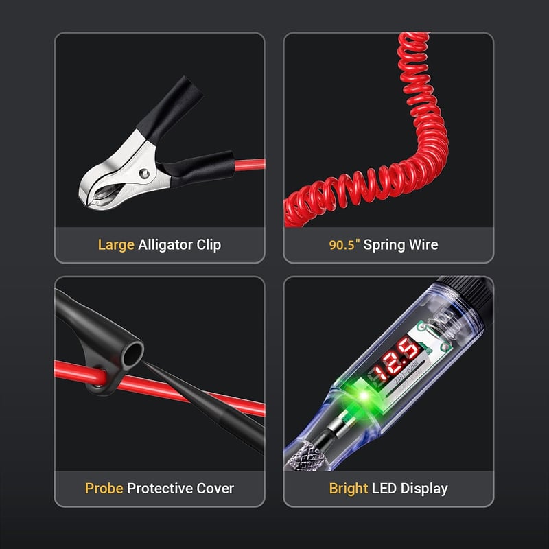 Pack Of 02 - Heavy Duty 5-90V Digital LED Circuit Tester