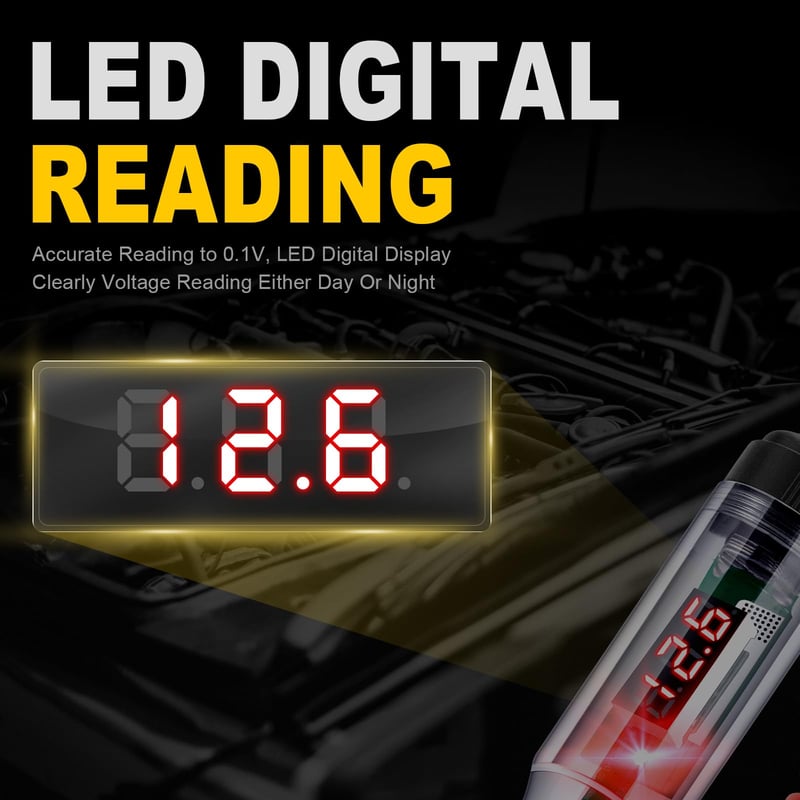 Pack Of 02 - Heavy Duty 5-90V Digital LED Circuit Tester