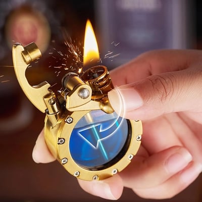 Pack Of 03 - Vintage Trench Lighter Transparent Kerosene Lighter Antique Steampunk Lighter Cool Unique Lighter for Men