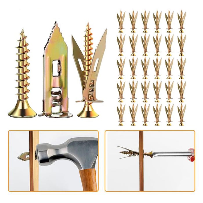 Pack Of 03 - Self Drilling Drywall Anchors with Screws Kit