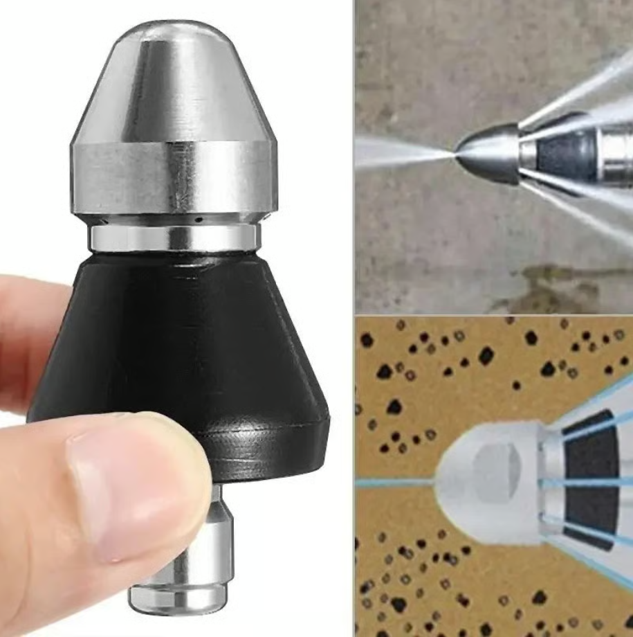 Pack Of 03 - 💥Sewer Cleaning Tool High-pressure Nozzle ( Pipes Included)