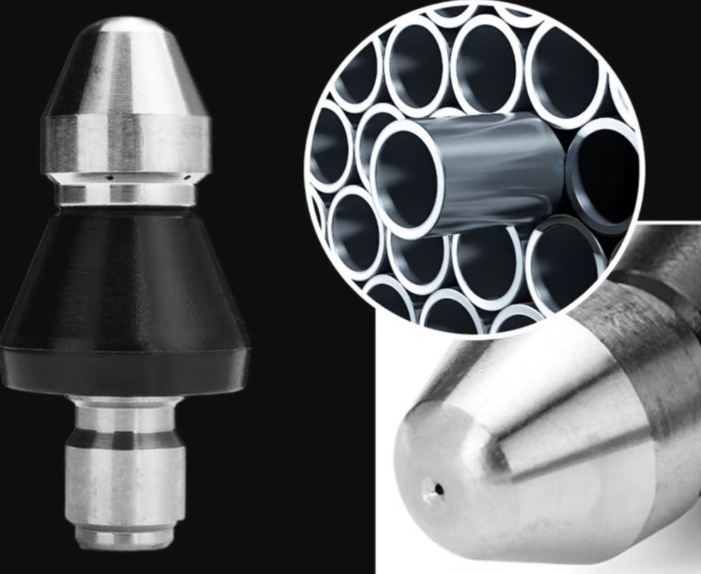 Pack Of 03 - 💥Sewer Cleaning Tool High-pressure Nozzle ( Pipes Included)