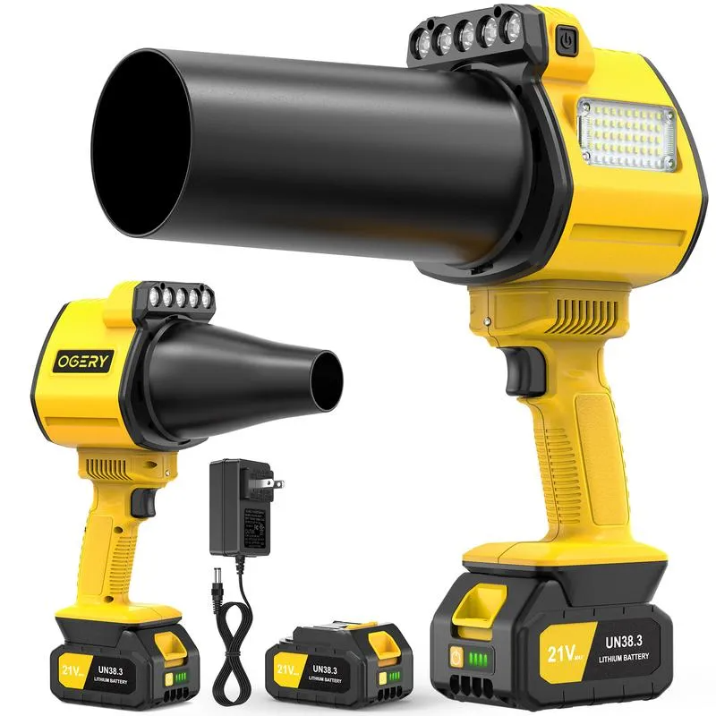 Strongest Leaf Blower Cordless with Lights, 21V Powerful Electric Leaf Blowers with 2 x 3.0Ah Batteries & Charger, 700CFM 140MPH 900G Wind Pressure