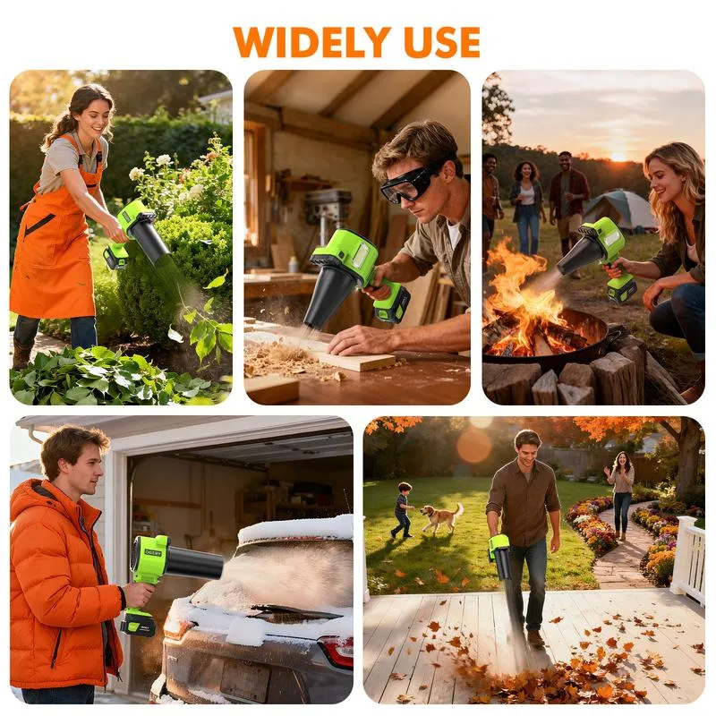 Strongest Leaf Blower Cordless with Lights, 21V Powerful Electric Leaf Blowers with 2 x 3.0Ah Batteries & Charger, 700CFM 140MPH 900G Wind Pressure