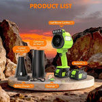 Strongest Leaf Blower Cordless with Lights, 21V Powerful Electric Leaf Blowers with 2 x 3.0Ah Batteries & Charger, 700CFM 140MPH 900G Wind Pressure