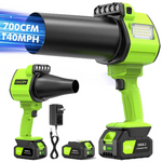 Strongest Leaf Blower Cordless with Lights, 21V Powerful Electric Leaf Blowers with 2 x 3.0Ah Batteries & Charger, 700CFM 140MPH 900G Wind Pressure